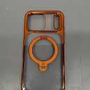 CASEKOO Cosmic Orange Glossy for iPhone 17 Pro Max Case [360 Spin Magnetic Stand][Fit for MagSafe][17FT Military Protection] Slim Hand-Polished Frame Titanium Alloy Sturdy Stand 6.9", Cosmic Orange