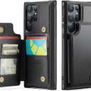 Vinich for Samsung Galaxy S22 Ultra Wallet Case with Card Holder, RFID Blocking Credit Slots Kickstand Shockproof Phone Cover Fit for Galaxy S22 Ultra 6.8" Black