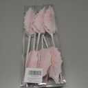 KI Store 6pcs Pink Christmas Tree Poinsettia Flowers 12-Inch Candyland Christmas Tree Decorations Floral Display