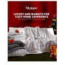 Electric Sherpa Queen Size Heated Blanket - 6 Levels, Auto-Off, Overheat Protection, Machine Washable - Grey