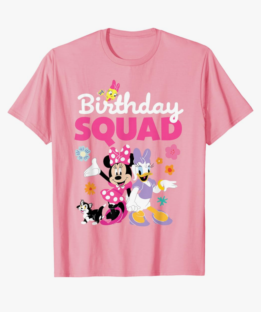 Disney Jr. Minnie Mouse "Birthday Squad" Birthday Party T-Shirt M