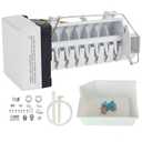 2026 Upgraded WPW10715708 Refrigerator Ice Maker Assembly, 115V 60Hz 185W, Compatible with Whirlpool Maytag Kenmore, Replaces W11729596 AP7244933 IMKIT94