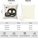 Halloween Spooky Ghost Throw Pillow Covers 18x18 Inch Set of 4 Pumpkins Ghost Witch Bats Spider Web Cushion Covers Home Decor for Couch Cushion Cases