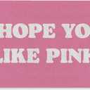 Coquette Pink Door Mat, Preppy Girly Welcome Mats for Front Door, I Hope You Like Pink Doormat Outdoor Indoor Entrance Entryway, 17x30 Inches