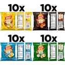 Lay's Potato Chips, Regular & Kettle Cooked Variety Pack, Single Serve Bags, (40 Pack) (Packaging and Formula May Vary) (EXP 02/11/25)
