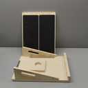 2-in-1 Professional Wooden Balance Board & Slant Board, Four Adjustable Incline Board and Calf Stretcher, Stretch Board for Knees Ankle Heel Feet Leg