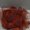 7Yards Ruffled Lace Fabric for Fashion Designers, Ideal for DIY Clothing and Sewing Decoration, Includes Silk Fabric, Ribbon, Organza Ribbon, Iridescent, and Trim (Wine red)