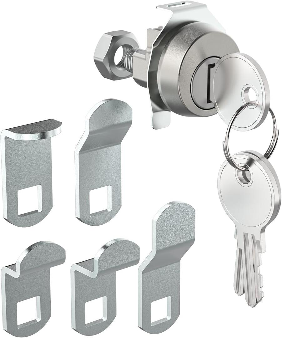 L-1172C National Mailbox Lock Replacement C9100 - with 3 Keys and 5 Shaped Locking Tabs, Replacement for USPS Mailbox Key Lock
