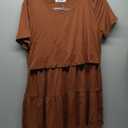 Bearsland Womens Nursing Top 3pack Short Sleeve Scoop Neck Nursing Shirt Breastfeeding Shirts (Large, Black & Iron Grey & Mocha Brown)