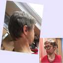 Aimole Mens Wigs Short Straight Hair Brown mix Sliver Natural Synthetic Full Wig