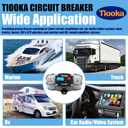 80 AMP Circuit Breaker with Manual Reset Button 0-4 Gauge 80A Trolling Motor Car Stereo Audio Inline Fuse Inverter 12-48V DC Switch for Automotive RV Marine Boat Truck