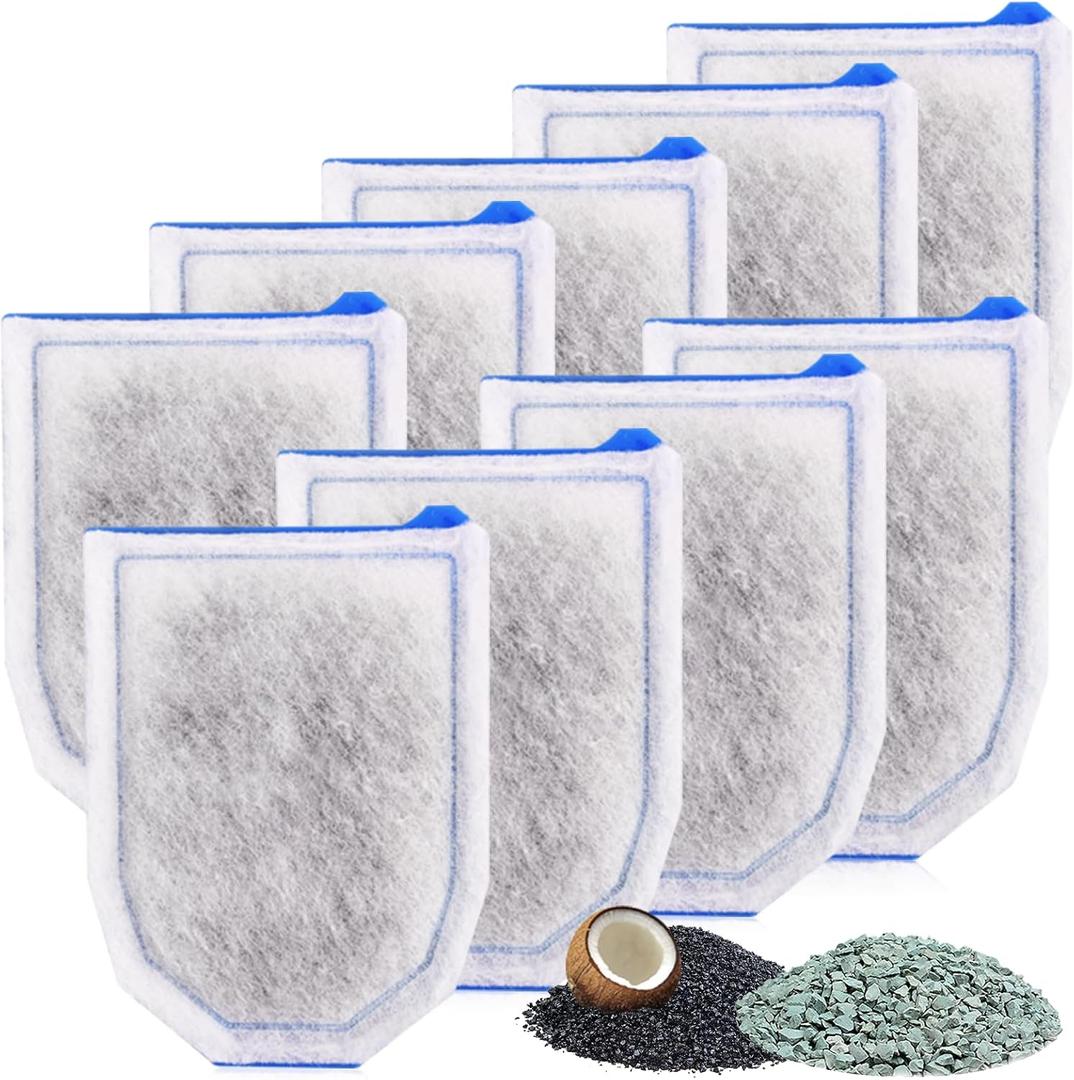 9 Pack Carbon Filter Large Compatible with Tetra Whisper EX30/EX45/EX70 Filters, Replacement Filter Cartridges Compatible with Whisper EX30/EX45/EX70 Filters