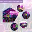 2 x 120PCS Let's Dance Party Supplies Disco Themed Birthday Party Decoration Back to 70s 80s 90s Tableware Set Plates Napkins Cups Forks Knives for 20 Guests
