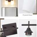 Oil Rubbed Bronze Bathroom Light Fixture, 2 Lights Bathroom Vanity Lights Over Mirror with Milk Glass, Modern Farmhouse Bath Wall Sconce Light, OS-YQ9167-2AW