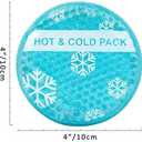 OLESILK Small Hot Cold 6 Packs, Reusable Round Gel Beads Ice Pack with Cloth Backing, Hot and Cold Therapy for Breastfeed Injury, Kids Pain Relief, Headache, Tired Eyes, Wisdom Teeth, Sinus Relief