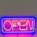 Open Signs for Business Ultra Bright LED Neon Open Signs 22 Inch Plug In Electric Light Up Open Sign with ON/OFF Switch for Business Storefront Window Glass Door Shop Florists Bar Salon Cafes Pubs (Blue/Red)