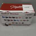 Homemate Heated Blanket Electric Throw - 50"x60" Heating Blanket Throw 1/2/4/6/8 Hours Auto-Off 10 Heat Level Over-Heat Protection Flannel Sherpa ETL Certification (02 - Navy Blue)