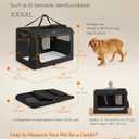 Feandrea 48 Inches Collapsible Soft Dog Crate, Portable Travel Dog Crate for Indoor and Outdoor Use, Dog Carrier Kennel with Safety Zippers, for Living Room, Car, Travelling, Camping, Black UPDC12H