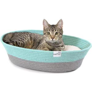 Kitty City Cat Bed, Cotton, 14"W x 19"L x 5"H