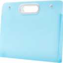 Sohynca Plastic Art Portfolio, Large Art Portfolio with Handles,Waterproof Portfolio Folder for Artwork, Arts Storage Case for Drawing Sketch Photography Poster (Blue 22.44 x 17.32 inch)