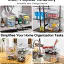 Audend Clear Stackable Storage Bins with Lids, 4 Pack Plastic Storage Containers with Handle for Pantry and Snack Organizers, Suitable for Kitchen, Bathroom, Fridge, Cabinet