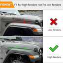 Front & Rear Fender Liner Fender Trim Extension Protector for Jeep Gladiator Mojave & Rubicon 4 Pcs