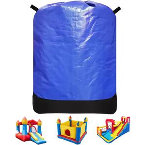 Heavy Duty Water-Resistant Inflatable Bounce House Storage Bag with Drawstring, Flat 39" x 47", for Residential & Commercial Use-Blue