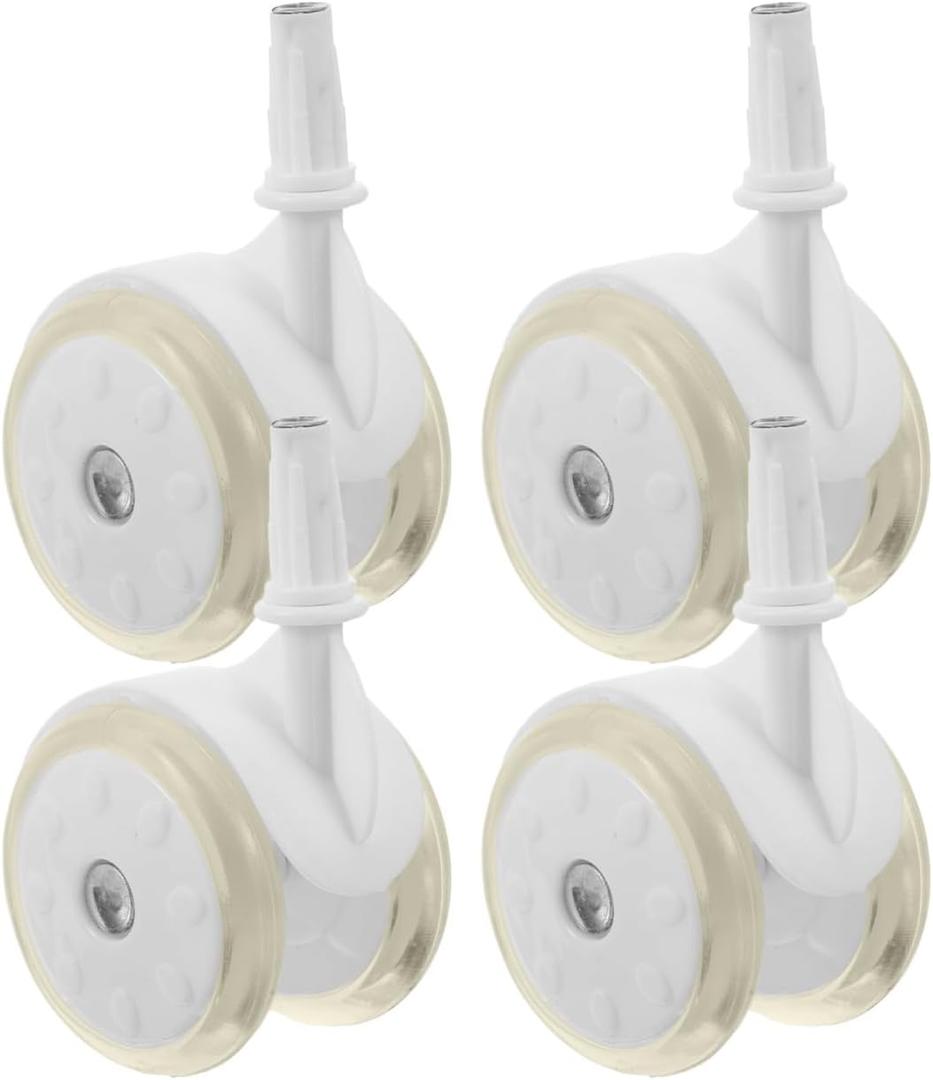 Housoutil Baby Walker Wheels Replacement, 4PCS Direct Plug-In Replacement Wheels Universal for Strollers and Walker Stroller Parts (Mounting Hole Diameter 0.39in)