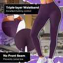 BRXL Butt Lifting No Front Seam Workout Leggings for Women Tummy Control High Waist Seamless Gym Yoga Running Leggings (M)