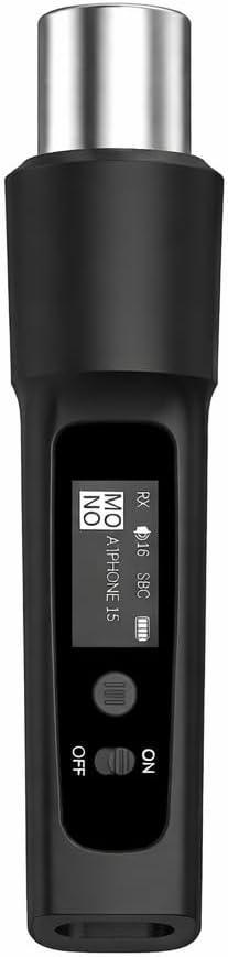 Wireless XLR Bluetooth Receiver, High-Fidelity Audio Adapter for PA Speakers, Mixers & Live Sound, OLED Display, 14H Battery