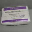 BLISSFORD - 2 Pack Fitted Hospital Bed Sheets with Elastic All Around for a Cotton Rich Soft Knitted Jersey Sheet, 36 x 84 x 12