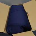 DONAMA Cervical Pillow for Neck and Shoulder,Contour Memory Foam Pillow,Ergonomic Neck Support Pillow for Side Back Stomach Sleepers with Pillowcase (Queen Size 24.8"Lx14.96"Wx5.51"H, Dark Blue)