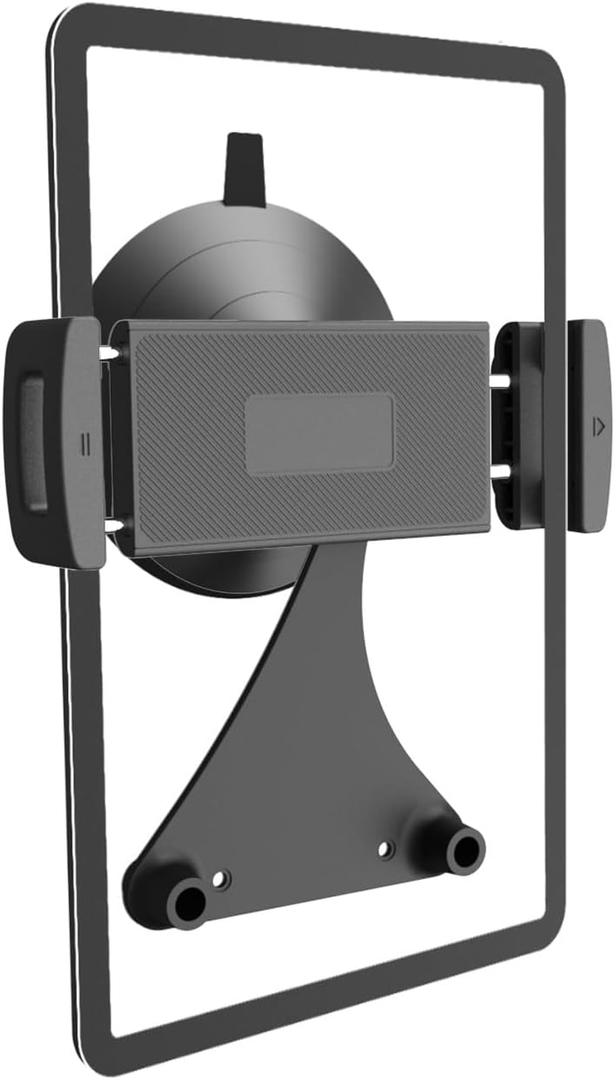 iPad Suction Mount for Tablet Glass Holder for iPad Mirror Mount for Tablet Suction Holder for Pad Glass Stand for iPAD Mirror Stand Pad for Makeup, Yoga, Gym, Kitchen, Tub, Fit 5.5"-12.9" (Dark)
