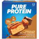 Pure Protein Chocolate Salted Caramel Protein Bars 20g Protein, 3g Sugar, 190 Calories (12 count) Low Sugar* High Protein Snack - Gluten Free - Perfect for a Healthy Snack (EXP 03/24/27)