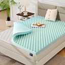 2 Inch Queen Size Egg Crate Cooling Gel Memory Foam Mattress Topper, Convoluted Bed Topper for Pressure Relief and Enhanced Airflow, CertiPUR-US Certified