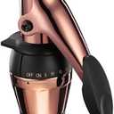 CONAIR INFINITIPRO Rose Gold Titanium 1-Inch Curling Iron, 1-inch barrel produces classic curls  for use on short, medium, and long hair (Black)