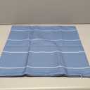 Aesthetic Light Blue and White Pinstripe Vertical Lines Throw Pillow (18x18)