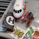 Dwi Dowellin Airplane Toy with Fire Truck Cars and Play Mat,Plane with Lights and Sounds for 3 + Years Old Boys and Girls