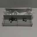 Magnetic Spice Rack for Refrigerator, 2 Pack 100% Metal Strong Magnet Shelf, Space Saving Spice Organizer W/ Hooks, Movable Magnetic Fridge Shelf, Kitchen Home Laundry Room Storage Organization, Grey