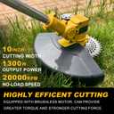 Brushless Cordless Weed Wacker for DeWalt 20V Max Battery (Tool Only), Electric Weed Eater with 5 Blades, Lightweight Battery Powered Brush Cutter for Lawn Care