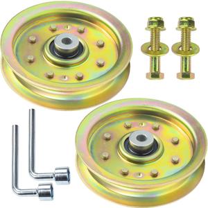 2 Pack 753-08171 Idler Pulley Kit Replaces Cub Cadet 756-04129B Idler Pulley 756-04129B, Idler Pulley 753-08171, MTD 75308171, 756-04129, 956-04129 753 08171 for Cub Cadet RZT50, LTX1040 Decks