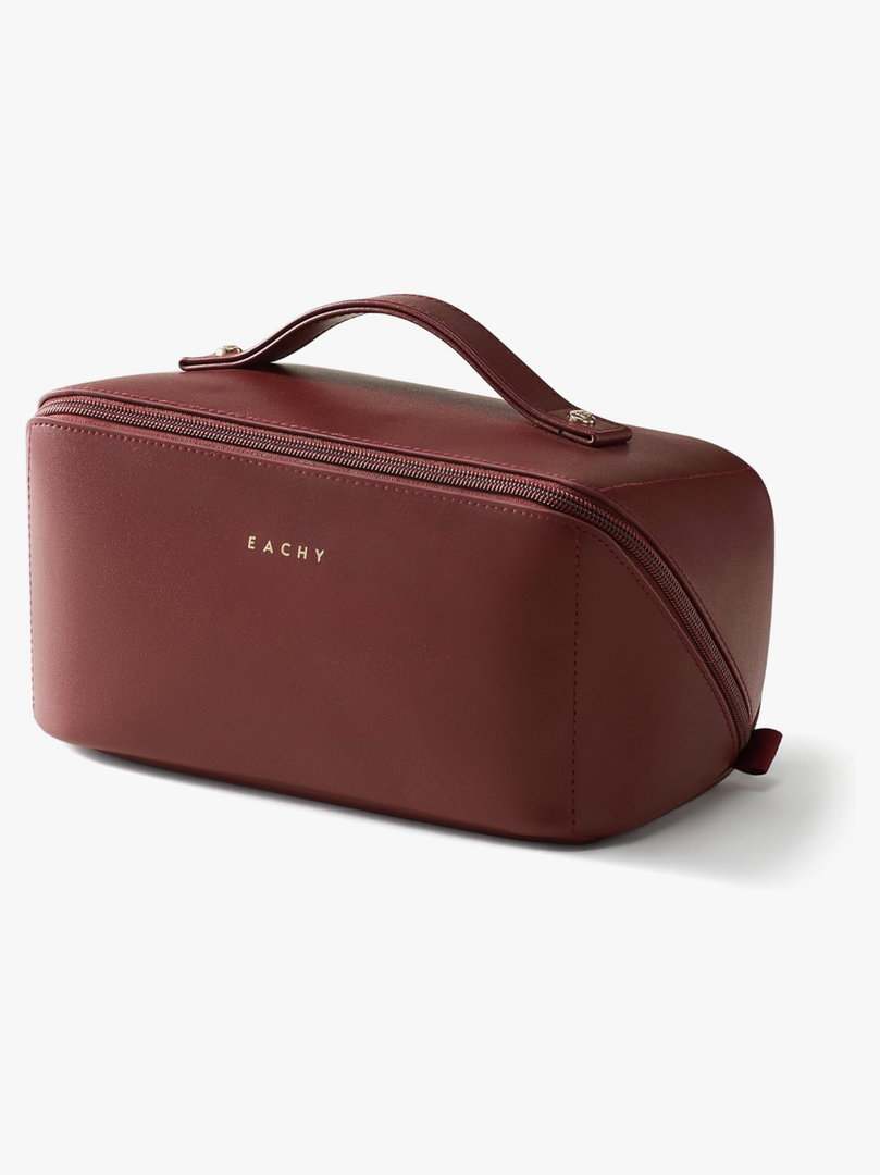 EACHY Travel Makeup Bag,Large Capacity Cosmetic Bags for Women,Waterproof Portable Pouch Open Flat Toiletry Bag Pattern Makeup Bag EACHY Travel Makeup Bag,Large Capacity Cosmetic Bags for Women,Waterproof Portable Pouch Open Flat Toiletry Bag Pattern Makeup Bag