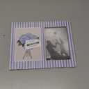 SNNDER Blue Hydrangea Floral Picture Frame 4x6, Cottagecore Flower Photo Frame for Women Girls, Blue and White Striped Flower Wooden Picture Photo Frames for Desk Tabletop Wall Display Decoration