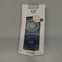 BIBS De Lux Baby Pacifier 2-Pack | Made in Denmark | BPA Free Dummy Soother, Round Nipple. Natural Rubber Latex, Size 1 (0-6 Months), Cloud/Steel Blue
