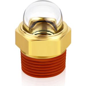 1'' NPT Domed Oil Sight Glass, Oil Level Sight Glass with Clear View, Liquid Level Indicator for Air Compressor, Gearbox, Pump, Tank