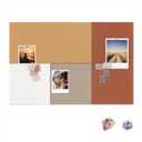 6 Pack Large Felt Bulletin Board, 15.7" Self-Adhesive Tiles, 4-Color, 15.7 x 15.7 x 0.31 in-6pcs