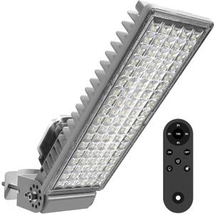 100W LED Flood Lights Outdoor with Photocell & Remote, 14000lm Dusk to Dawn LED Parking Lot Light, 6500K Daylight Security Light, IP67 Waterproof Stadium Lights for Garten Yard