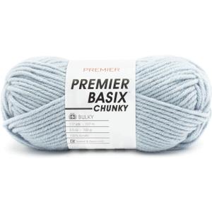 Premier Yarns Basix Chunky Yarn, Perfect for Crafting Quick Projects, Bulky Weight, Acrylic Yarn, Monument, 3.5 oz, 117 yards