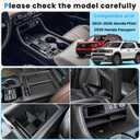 4PCS Center Console Organizer Compatible with 2023-2026 Honda Pilot/2026 Honda Passport Armrest Storage Box Divider Storage Tray & Insert Hidden Storage Box Interior Accessories