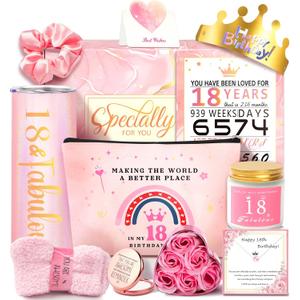 18th Birthday Gifts for Girls 18 Year Old Girl Birthday Gifts, Unique 18th Birthday Gifts for Daughter, Niece, Granddaughter, Girlfirend, Her, 18 & Fabulous Cool 18 Decorations